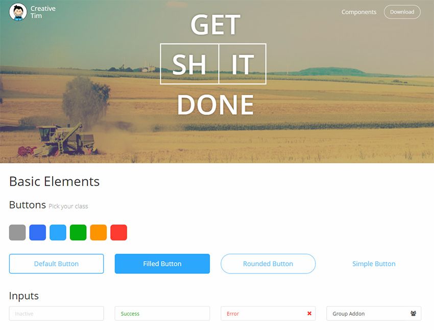 get shit done ui kit bootstrap
