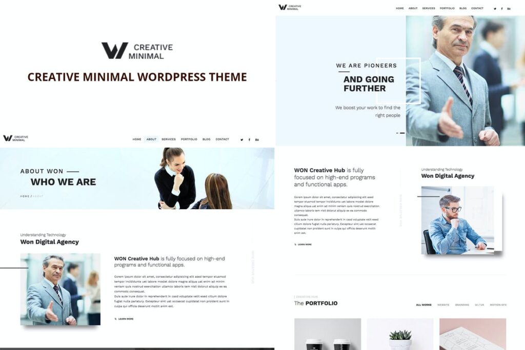 Top WordPress Themes - WON Creative Minimal WordPress Theme