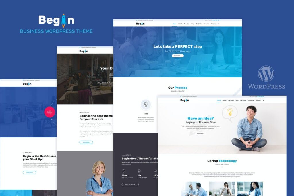 Top WordPress Themes - Begin Startup