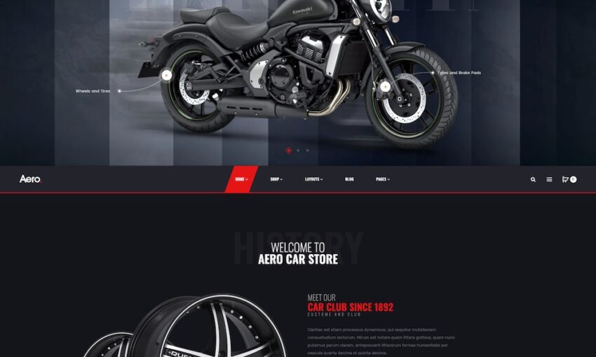 Aero - Auto Parts, Car Accessories Shopify Theme