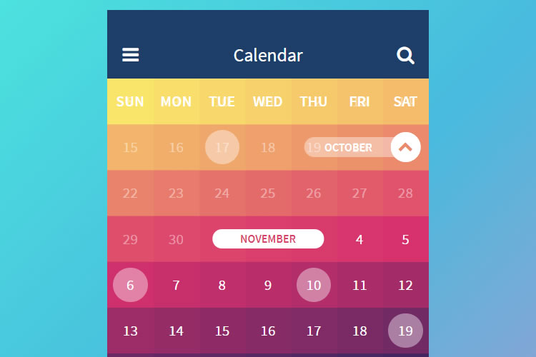 Calendar UI Thumbnail