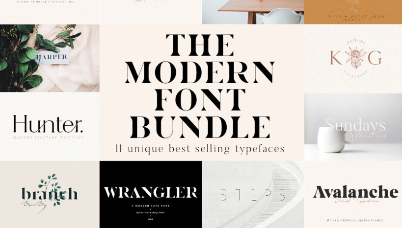 The Chic & Unique Modern Font Bundle