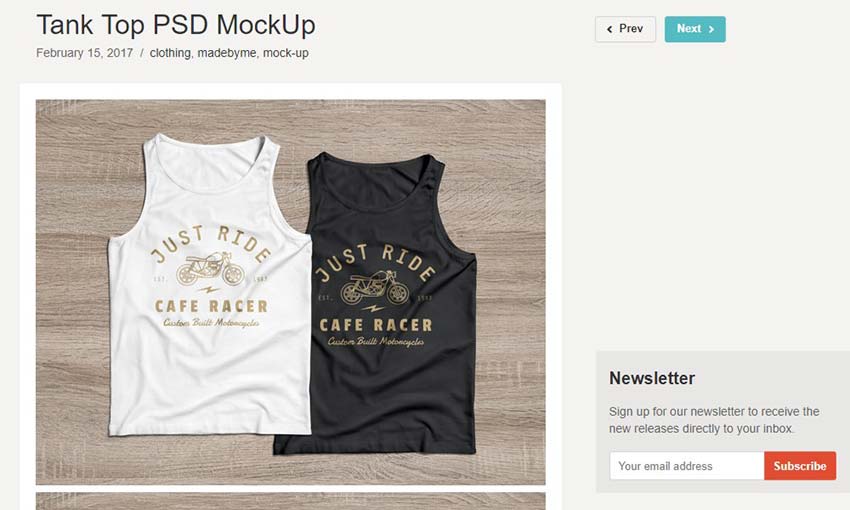 Tank Top PSD Mockup