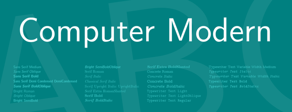 Computer Modern Font Family