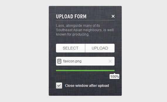 Create an Upload Form using CSS3, HTML5 and jQuery