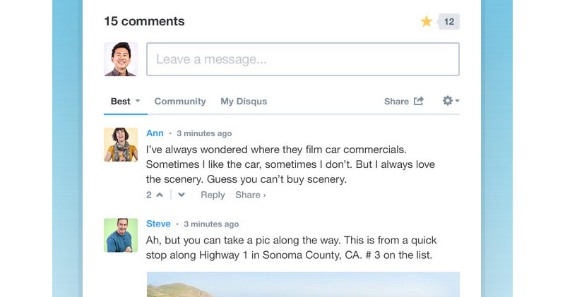 Encourage and manage comments better with Disqus.