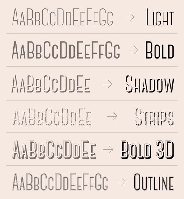 free modern font typeface family 86