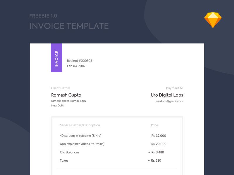 Free Sketch Beautiful Free Invoice Templates for Creatives