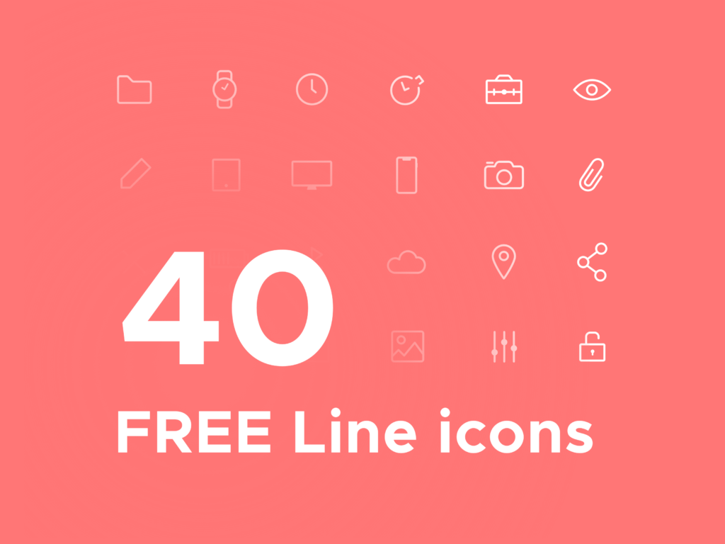 Free Minimal Icon Sets - 40 Free Line Icons