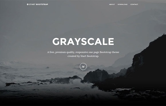 free responive web template html css Grayscale