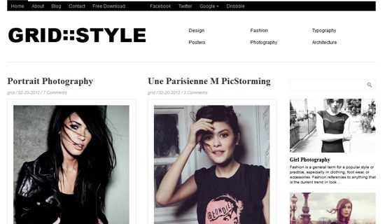 Gridstyle free wordpress theme