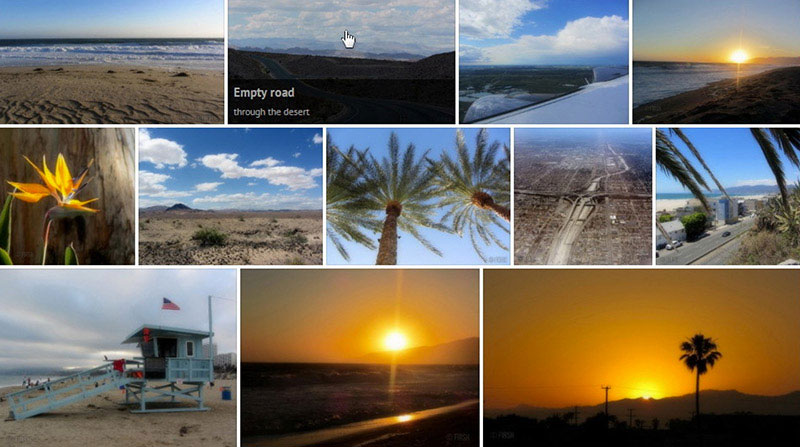 This plugin aligns thumbnails into a justified grid using jQuery, just like Google image search.