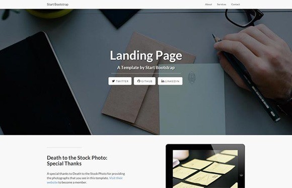 free responive web template html css Landing-Page