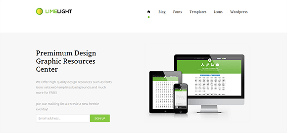 free responive web template html css Limelight