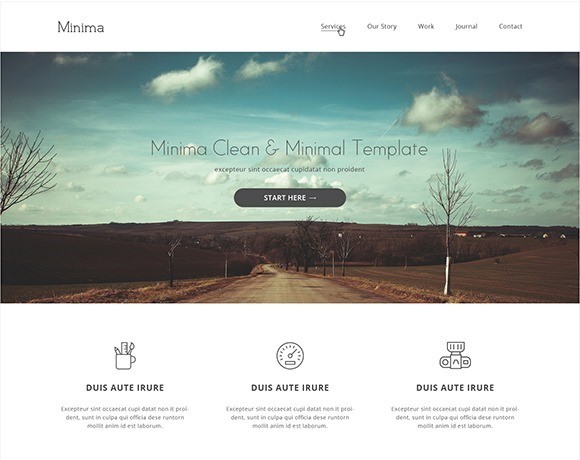 free responive web template html css Minima