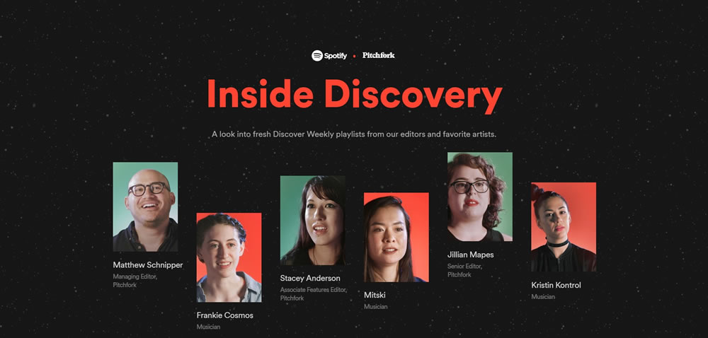 minimal web design Inside Discovery
