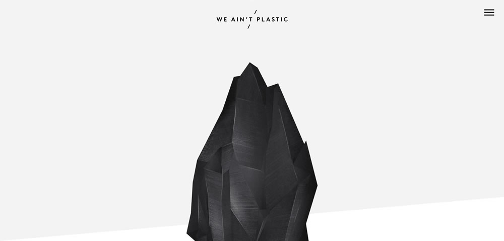 minimal web design We Ain't Plastic