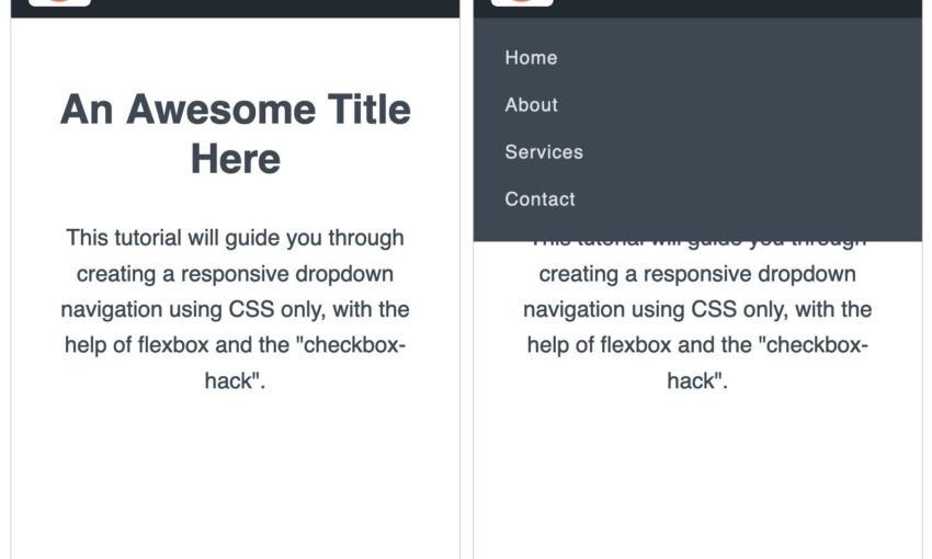 CSS Responsive Dropdown Navigation