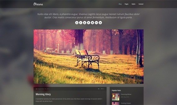 free responive web template html css Obscura