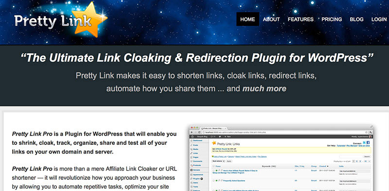 Cloak your affiliate links and optimize your site by testing links.