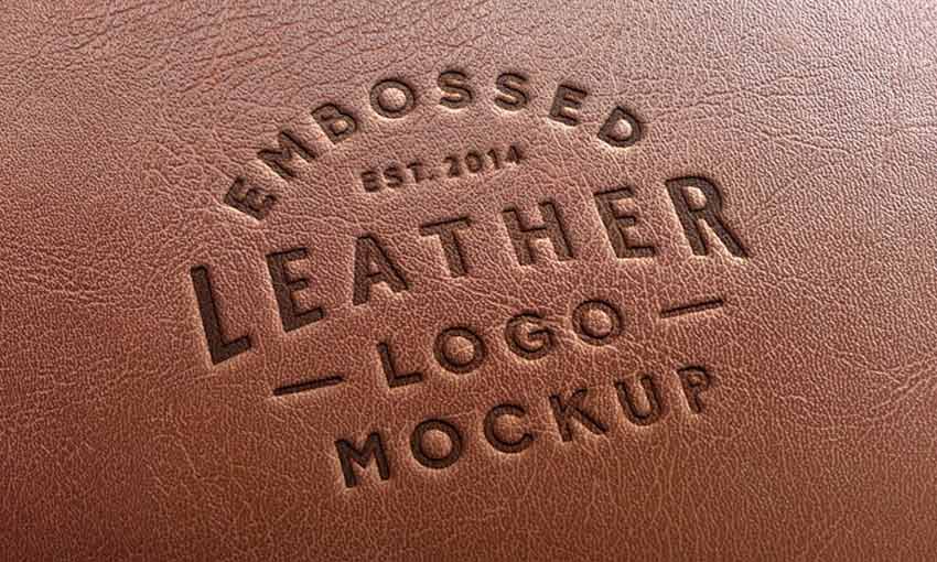 Example of Leather Stamping Logo MockUp #2