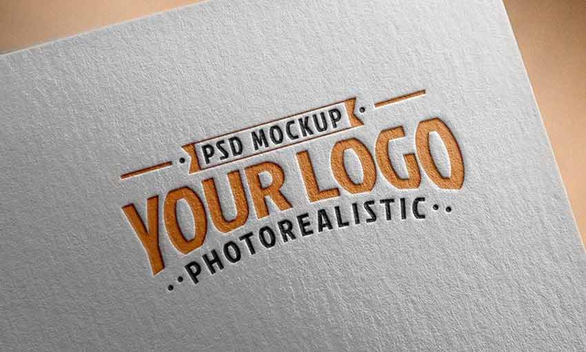Example of Paper Logo Mockup