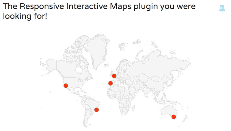 Create as many maps as you want with interactive and colored markers, countries or regions.
