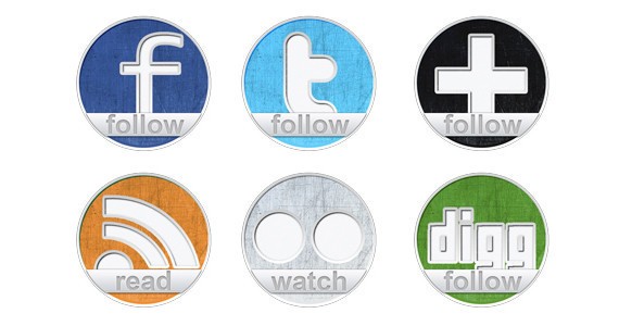 Freebie: 6 social icons