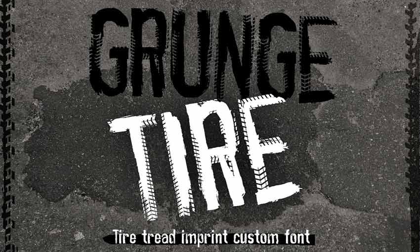Example of Grunge Tire by Just Type It
