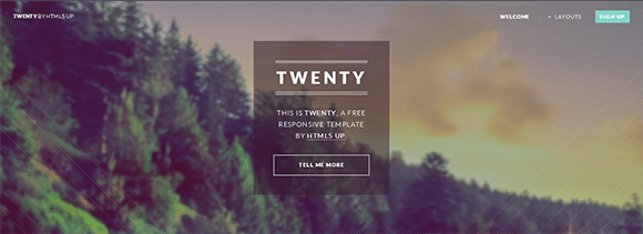 free responive web template html css Twenty