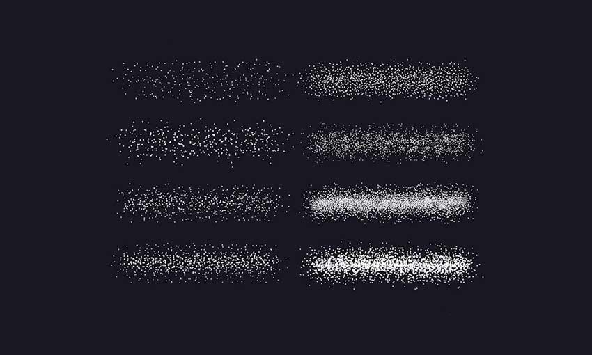 Example of Stipple Shading Brushes for Adobe Photoshop