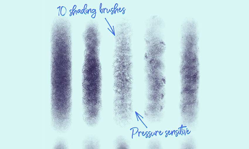 Example of 10 Free Grain Shader Brushes for Adobe Photoshop