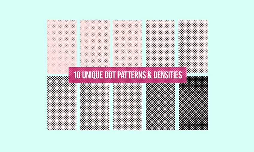 Example of 10 Free Halftone Texture Brushes for Adobe Photoshop
