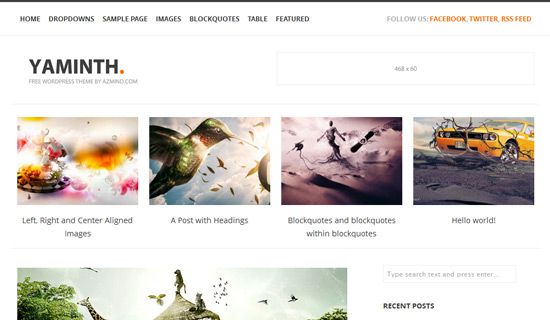 Yaminth free wordpress theme